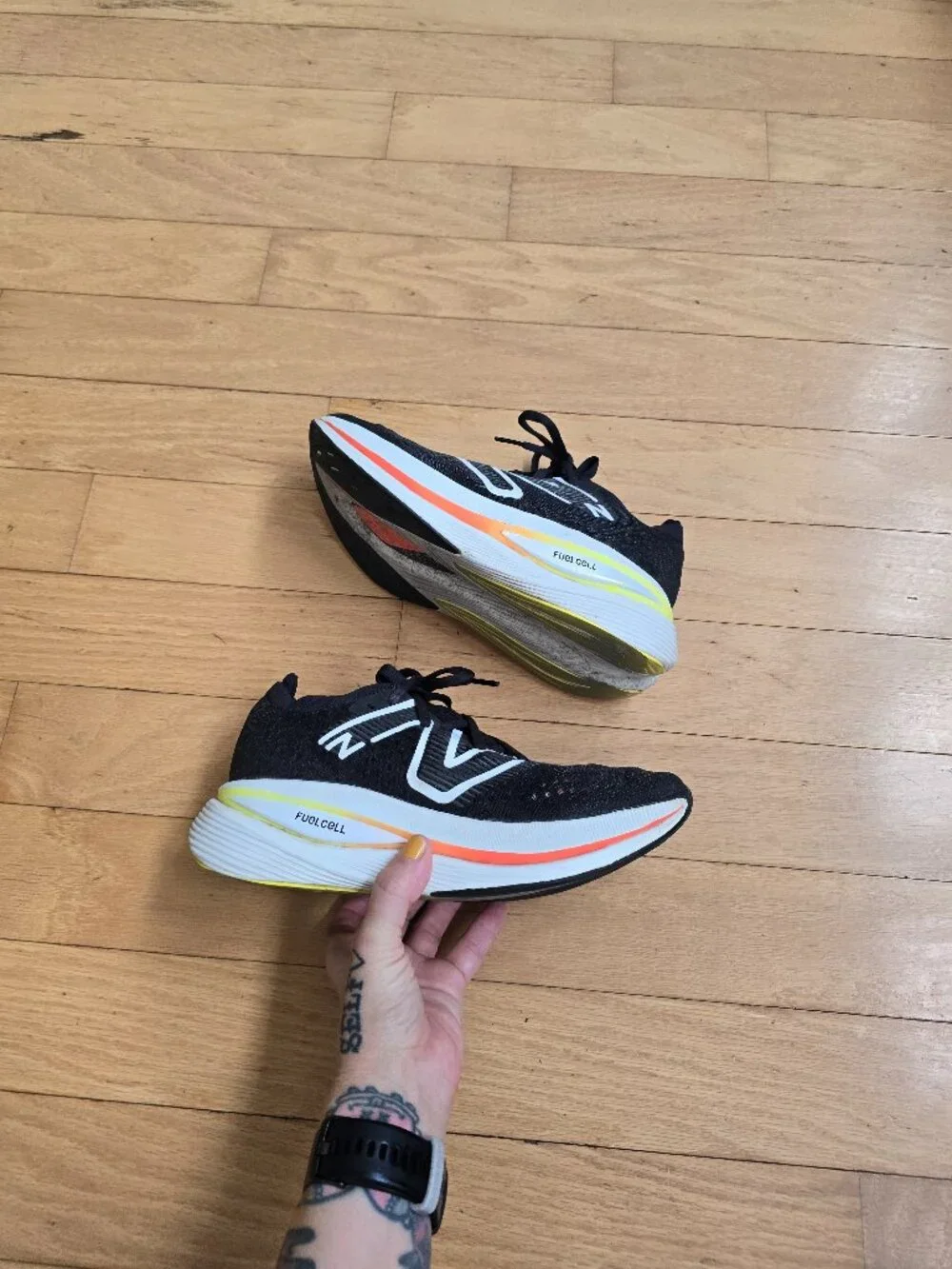 New Balance | FuelCell SuperComp Trainer v1 Black Running Sneakers | WMS 8.5